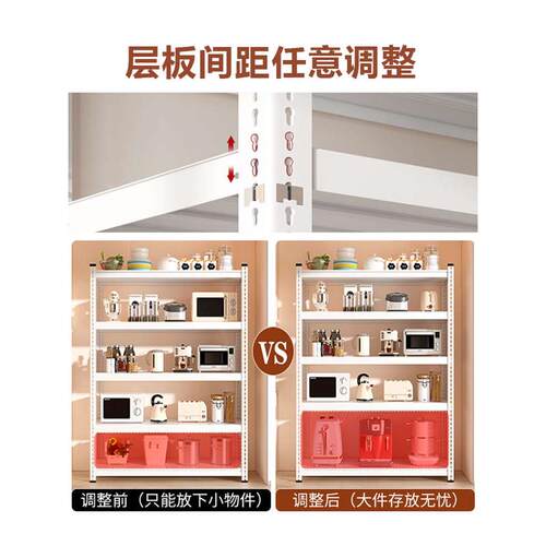 货架置物架多层货物架家用储藏室仓库阳台角钢超市收纳铁架子仓储 - 图0
