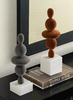 左顾 植绒时来运转桌面摆件高颜值客厅电视柜书房玄关装饰品摆饰