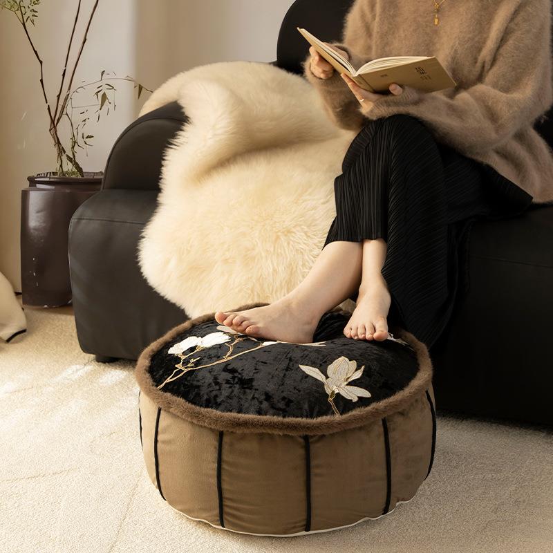 Mulan pouf, new Chinese style bay window futon, removable and washable lazy sofa, tatami cushion, floor non-collapse cushion