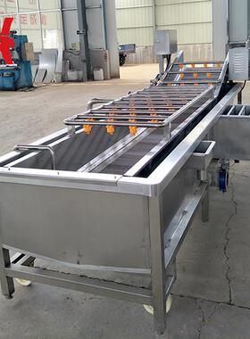 厂家芹菜辣椒气泡清机设备食品厂 润鼎净菜洗工风加干机流水线