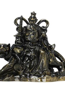 树脂工艺品骑虎赵公明财神摆件店铺家用供奉武神像招财利市开业礼