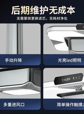 棋牌室双层照明吸烟灯管道外排商务大尺寸吸烟酒楼茶馆空气净化灯