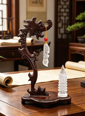 真品天然水晶文昌塔青龙文昌笔吊坠摆件文昌位学生书桌书房装饰品