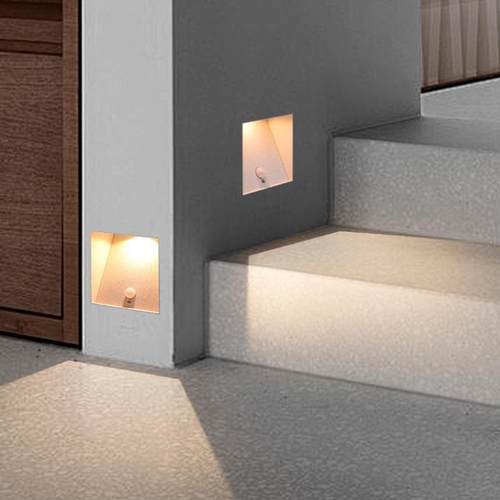 无边框铝材防W020方智能感应地灯式酒店过道墙角楼脚梯眩防水嵌入 - 图0