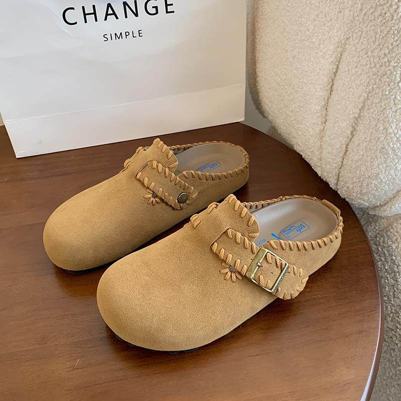 新款春秋百搭勃肯鞋女2026平底拖厚底时尚增高外穿包0120h,淘宝优惠券,粉丝福利购,淘宝优惠卷