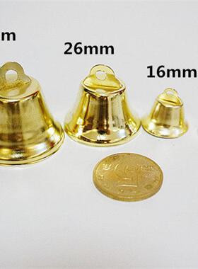 DIY饰品配件材料圣诞铃铛开口铁铃铛黄色开口喇叭铃铛风铃6-65mm