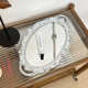 Ins style retro French glass mirror tray living room decoration ornaments aromatherapy jewelry display mirror storage tray