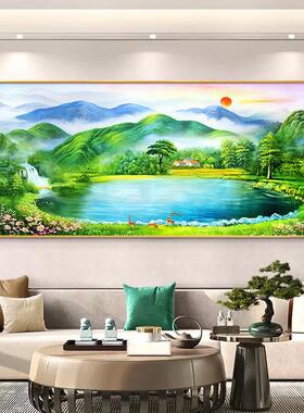 旭日东升客厅挂画 画2025新款沙发背景墙装饰画 画高档大气山水风