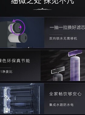 反渗透厨下净水机大流量600G净水器家用直饮净饮机抽立换芯饮水机