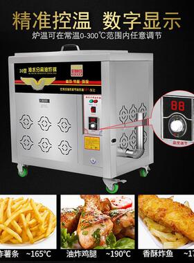 商用摆摊双缸炸油条薯条电炸锅炉大容量加厚多功能油炸锅