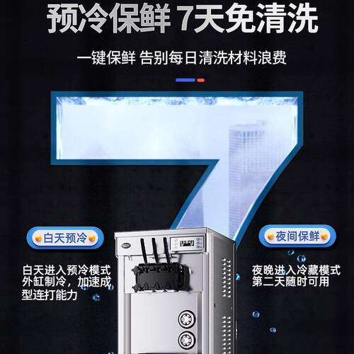 东贝冰淇淋机商用酸奶甜筒机改出口电源免清洗软冰激凌机器CKX300 - 图2