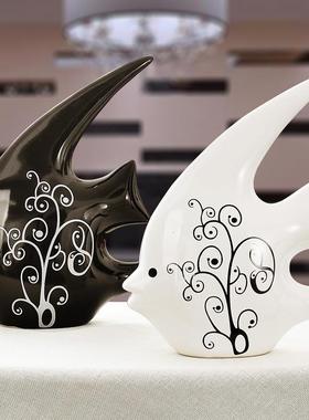 装饰工艺品摆件高级感欧式波普风陶瓷工艺品现代家居客厅酒柜电视