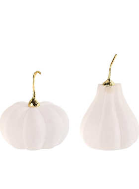 艺贝子小众创意抽象云石南瓜摆件客厅轻奢高档工艺品样板间书房软