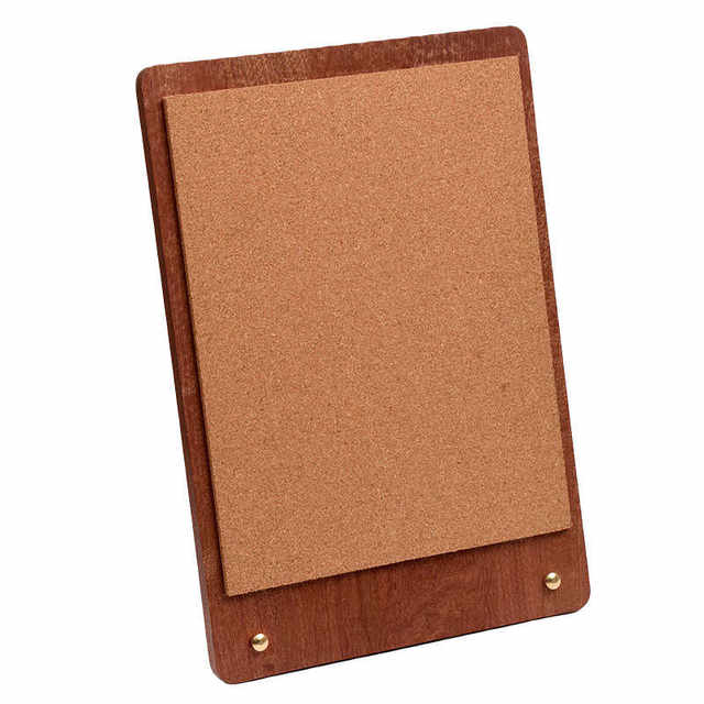 Desktop cork board message board coffee shop price list display stand vertical solid wood pad milk tea shop menu display