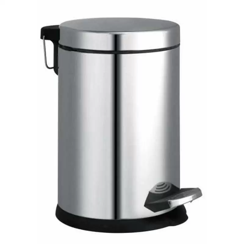 ATGET 304 stainless steel round with cover cushioning 3-liter 6-liter 12-liter slow-down trash can