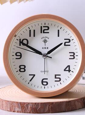 北极星静音闹钟圆形大数字老人用台钟简约现代客厅家用卧室床头钟