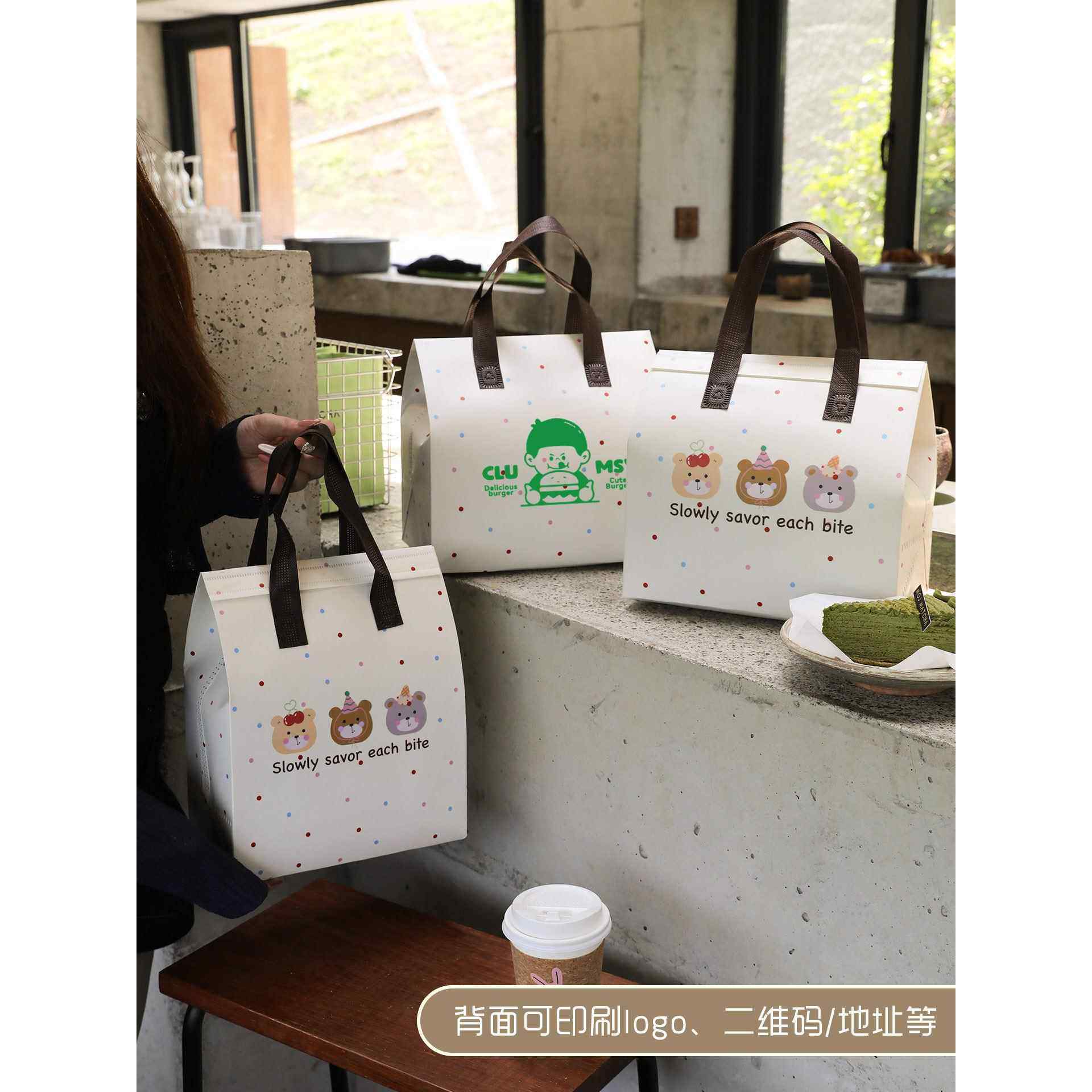 灰色款保温袋外卖专用铝箔商用定制蛋糕奶茶雪糕手提无纺布打包袋,淘宝优惠券,粉丝福利购,淘宝优惠卷