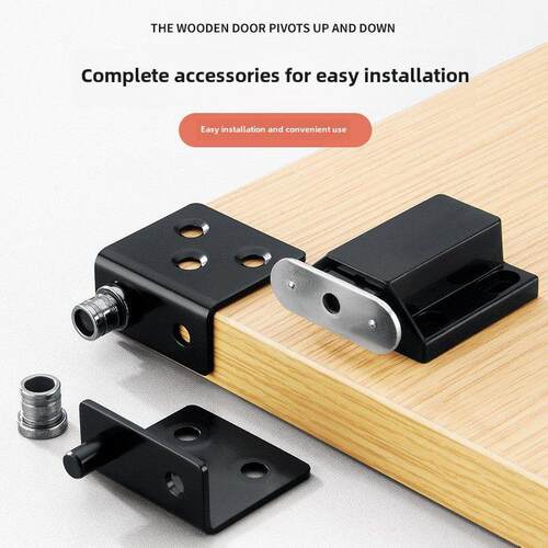 电动箱隐形门隐藏合页木门上下夹板转轴Ct角码外开旋转合页五金配 - 图0