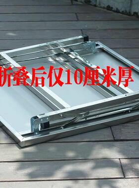 折叠式不锈钢桌子操作台加厚201不锈钢洁净室工作台304打包台做