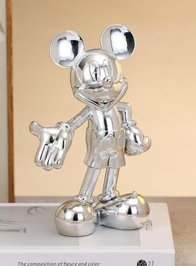 客厅电视背景墙两边的摆件创意米老鼠米奇网红卡通公仔客厅桌面电