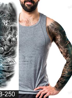 Amazing Temporary Tattoos men large full arm sleeve tattoo