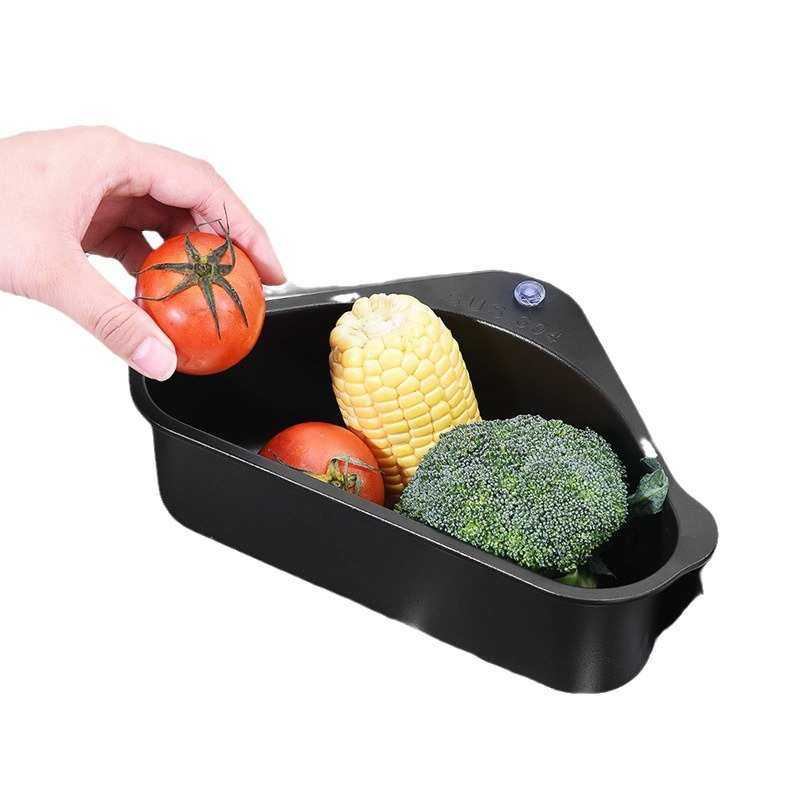 304不锈钢三角沥水篮厨房水槽吸盘挂式收纳篮厨房置物架过滤残渣,淘宝优惠券,粉丝福利购,淘宝优惠卷