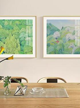 小清新客厅装饰画现沙发背景墙壁画日系原木风简约卧室床头挂画