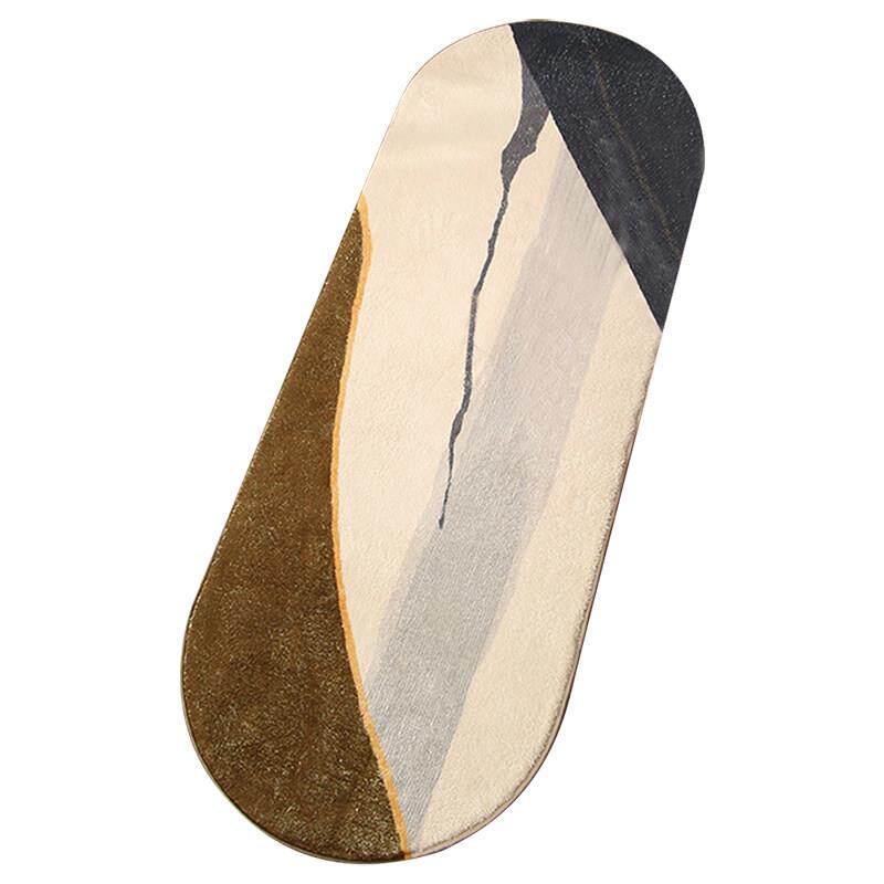 In style oval carpet bedroom girl long bedside blanket princess room decoration bedside blanket filled floor mat