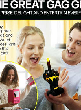 现货Middle finger statue with LED light 中指雕像树脂摆件