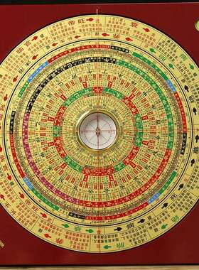 带结果万福堂罗盘高精度专业初学者十二长生九寸三合盘双层可转大