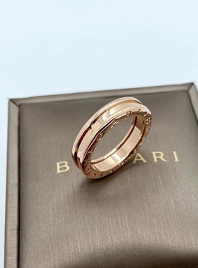 公价1.3万+】99新宝格丽玫瑰金单环戒指男女同款正品先咨询尺码