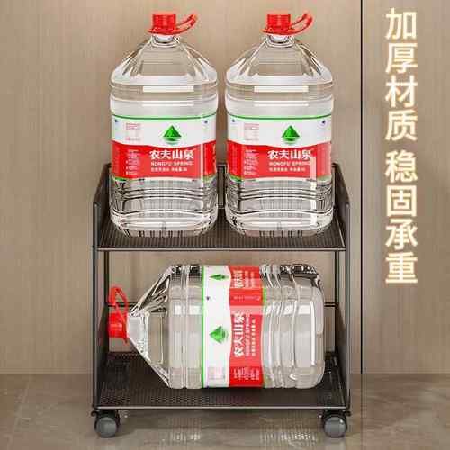 桌下置物架书桌旁小书架可移动书包书本收纳落地办公桌边书柜带轮 - 图3