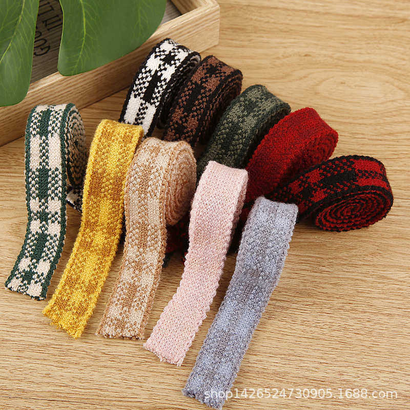 针织毛线双色格子织带 儿童发饰服装鞋帽辅料diy手工蝴蝶结丝带,淘宝优惠券,粉丝福利购,淘宝优惠卷