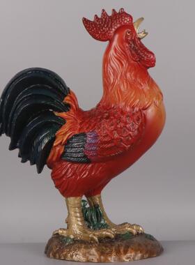 杨铜记 铜鸡 铜鸡生肖鸡 铜彩绘鸡 铜工艺品摆件