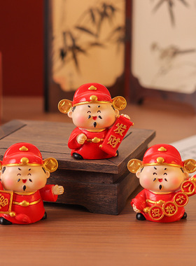 财神爷办公桌财神摆件装饰摆件