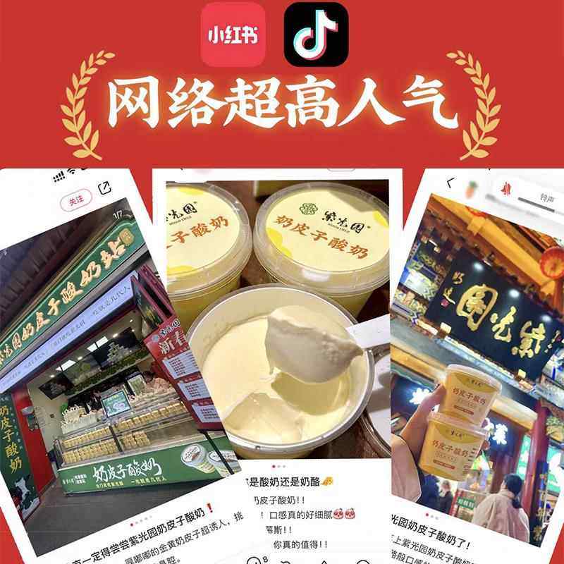 [门店直发]老北京紫光园奶皮子酸奶特产美食茉莉抹茶顺丰冷运包邮,淘宝优惠券,粉丝福利购,淘宝优惠卷