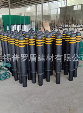 铁艺罗马立柱 市政阻车桩 人行道防撞止车立柱 河道铁链防护栏杆