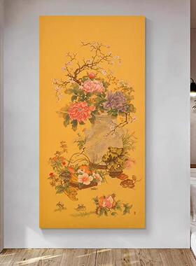 入户玄关花开富贵丹国风牡装饰画湖87959石花卉中中太古书房新式