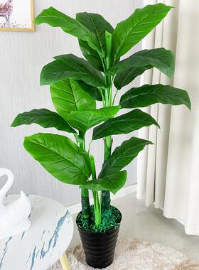 彷真绿色植物室内塑料花彷真花室内彷真绿色植物造景组合假花摆件