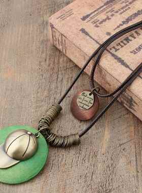 原创复古长项链女大吊坠毛衣链