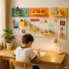 Frameless pen holder vertical clip-on perforated board storage box wall-mounted flat replacement hanging desktop organizer wall-mounted