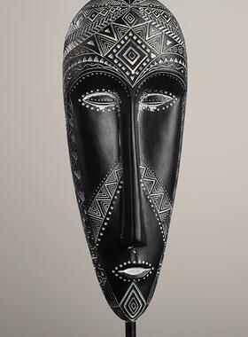 抽象复古非洲风情人脸摆件雕塑创意人物艺术品树脂家居软装饰品