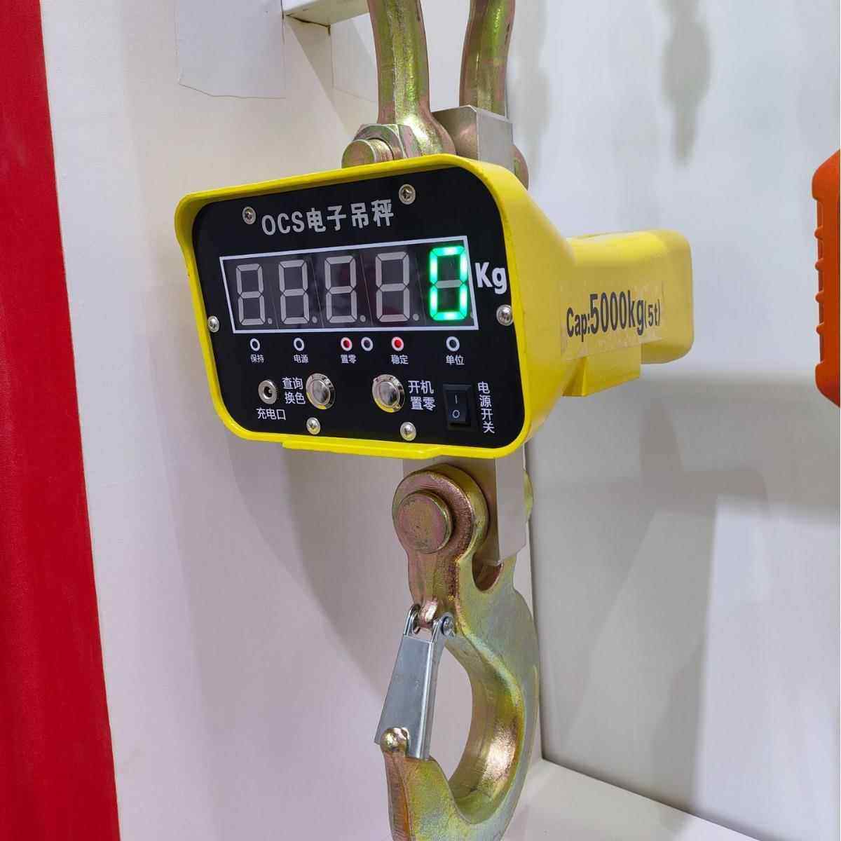 跨境供应OCS电子吊钩秤直视款吊称方壳1吨吨5吨工业吊秤无线遥控 - 图2