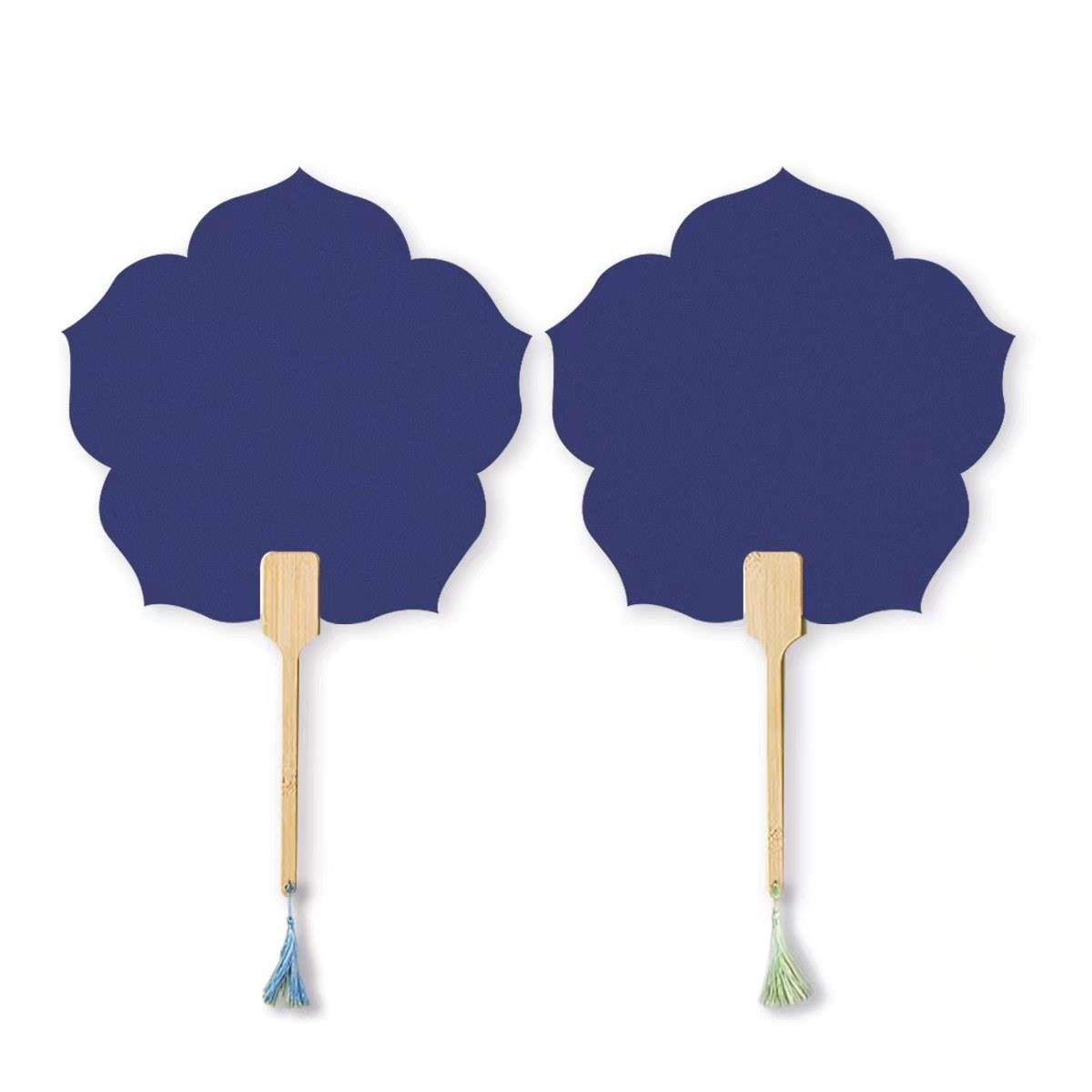 [可定制] 双面瓷青团扇蓝色空白纸扇卡纸扇面扇子儿童diy书法绘画,淘宝优惠券,粉丝福利购,淘宝优惠卷