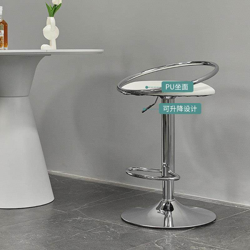关于白可升降高脚凳靠背现代简约铁艺吧台椅家用吧凳前台酒吧椅子,淘宝优惠券,粉丝福利购,淘宝优惠卷