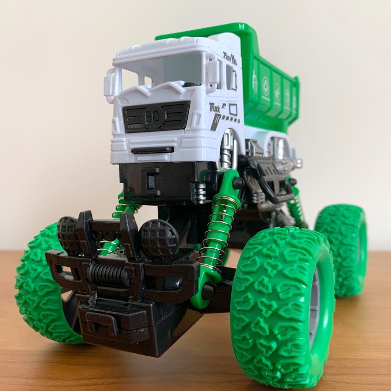 仿真回力攀爬越野环卫垃圾翻斗车吊车运输车模型儿童玩具礼物 - 图1