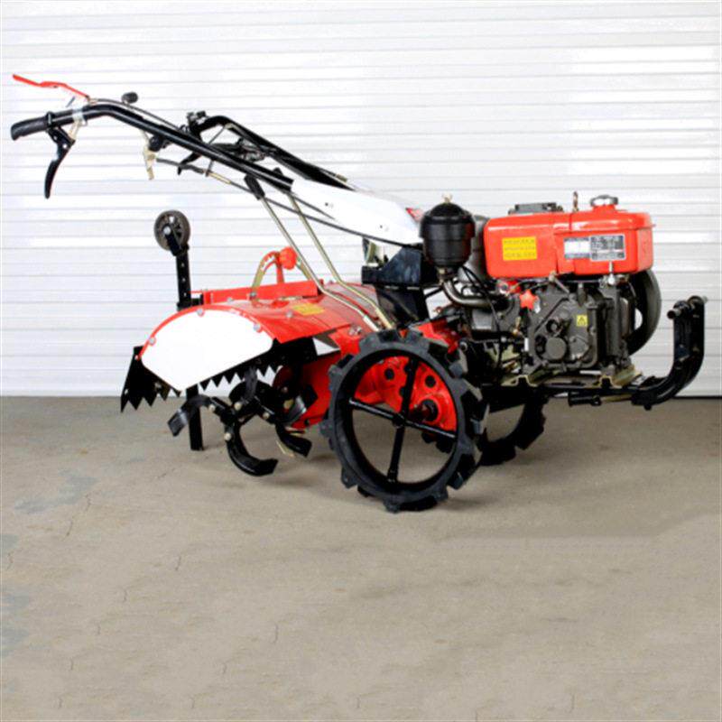 Factory direct sales rotary tiller diesel powered 195 type soil loosening micro tillage machine flood and drought dual-purpose farmland trenching machine