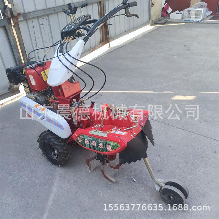 Potato morel soil covering machine, trenching and soil cultivation, hand-held micro tillage machine