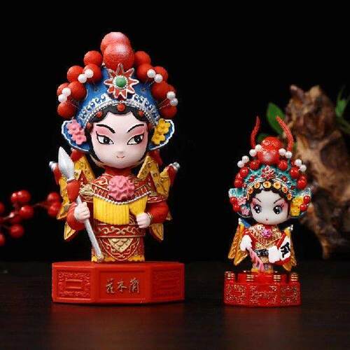 Peking Opera Masks Ornaments Creative 3D Characters Chinese - 图2