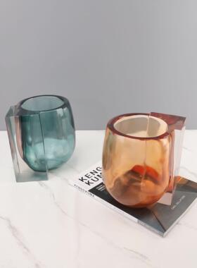 新中式创树意简约花器客摆件设样板0006房间厅茶几电脂视柜家居装